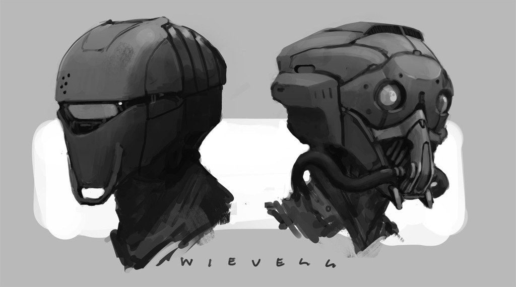 sci fi helmet concept art - ArtStation - scifi helmets, Thomas Wievegg  Helmet concept